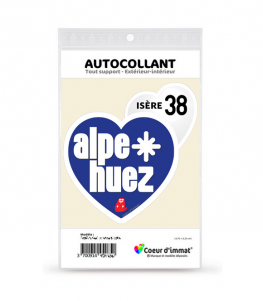 Isère - Alpe d'Huez | Autocollant Coeur j'aime
