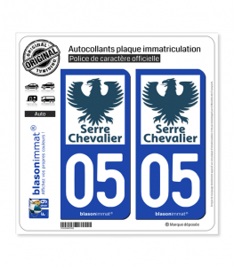 05 Serre Chevalier - Station | Autocollant plaque immatriculation