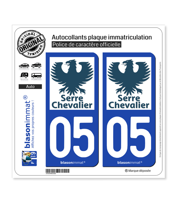 05 Serre Chevalier - Station | Autocollant plaque immatriculation