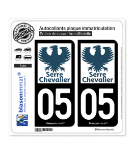 05 Serre Chevalier - Station | Autocollant plaque immatriculation