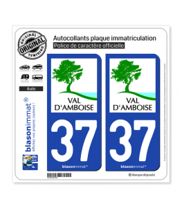 37 Val d'Amboise - Agglo | Autocollant plaque immatriculation