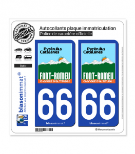 66 Font-Romeu - Station | Autocollant plaque immatriculation