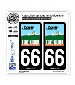 66 Font-Romeu - Station | Autocollant plaque immatriculation