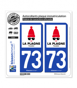 73 La Plagne - Station | Autocollant et plaque immatriculation