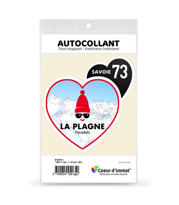 Savoie - La Plagne | Autocollant Coeur j'aime