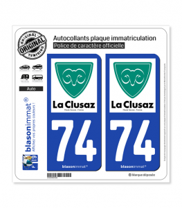 74 La Clusaz - Commune | Autocollant plaque immatriculation
