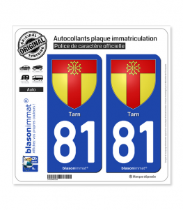 81 Tarn - Armoiries | Autocollant plaque immatriculation