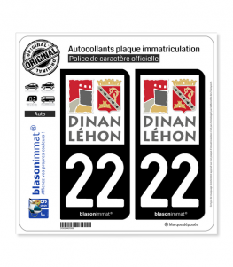 22 Dinan-Léhon - Ville | Autocollant plaque immatriculation