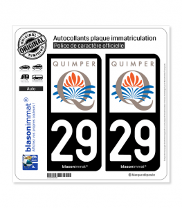 29 Quimper - Ville | Autocollant plaque immatriculation