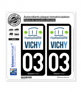 03 Vichy - Ville II | Autocollant plaque immatriculation