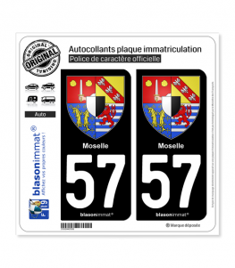 57 Moselle - Armoiries | Autocollant plaque immatriculation