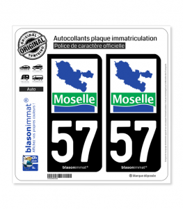 57 Moselle - Département | Autocollant plaque immatriculation