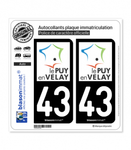 43 Puy-en-Velay - Tourisme | Autocollant plaque immatriculation