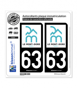 63 Le Mont-Dore - Commune | Autocollant plaque immatriculation