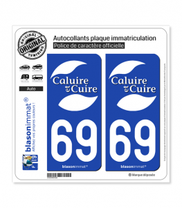 69 Caluire-et-Cuire - Ville | Autocollant plaque immatriculation
