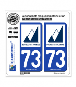 73 Bourg-Saint-Maurice - Commune | Autocollant plaque immatriculation