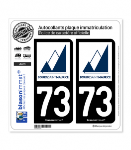 73 Bourg-Saint-Maurice - Commune | Autocollant plaque immatriculation