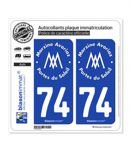 74 Morzine-Avoriaz - Station | Autocollant plaque immatriculation