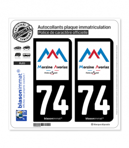 74 Morzine-Avoriaz - Commune | Autocollant plaque immatriculation