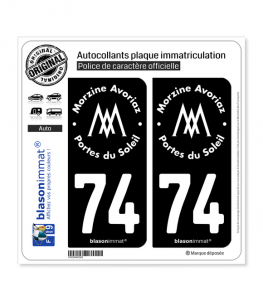 74 Morzine-Avoriaz - Station | Autocollant plaque immatriculation