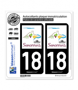 18 Sancerre - Tourisme | Autocollant plaque immatriculation