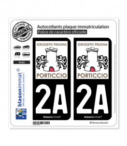 2A Grosseto-Prugna - Commune | Autocollant plaque immatriculation