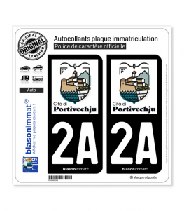 2A Porto-Vecchio - Ville | Autocollant plaque immatriculation