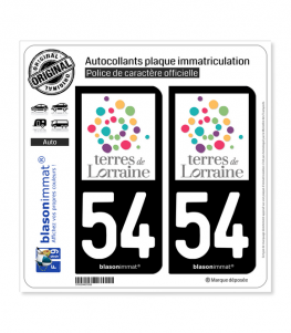 54 Lorraine - Terres | Autocollant plaque immatriculation