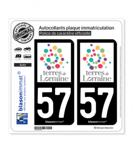 57 Lorraine - Terres | Autocollant plaque immatriculation