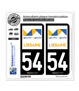 54 Meurthe-et-Moselle - Tourisme | Autocollant plaque immatriculation