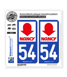 54 Nancy - Tourisme | Autocollant plaque immatriculation