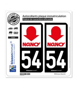 54 Nancy - Tourisme | Autocollant plaque immatriculation