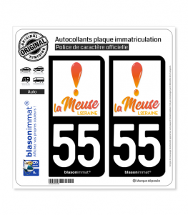 55 Meuse - Tourisme | Autocollant plaque immatriculation