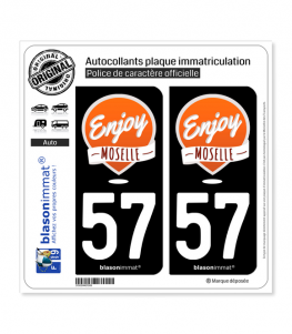 57 Moselle - Enjoy | Autocollant plaque immatriculation