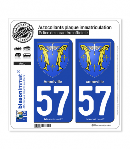 57 Amnéville - Armoiries | Autocollant plaque immatriculation