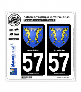57 Amnéville - Armoiries | Autocollant plaque immatriculation