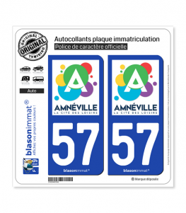 57 Amnéville - Tourisme | Autocollant plaque immatriculation