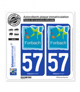 57 Forbach - Tourisme | Autocollant plaque immatriculation