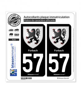 57 Forbach - Armoiries | Autocollant plaque immatriculation