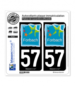 57 Forbach - Tourisme | Autocollant plaque immatriculation