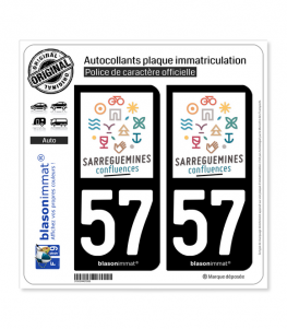 57 Sarreguemines - Tourisme | Autocollant plaque immatriculation