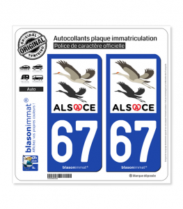 67 Alsace - Tourisme | Autocollant plaque immatriculation