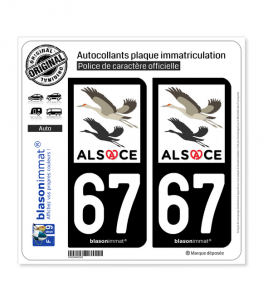 67 Alsace - Tourisme | Autocollant plaque immatriculation