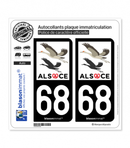 68 Alsace - Tourisme | Autocollant plaque immatriculation