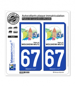 67 Molsheim-Mutzig - Agglo | Autocollant plaque immatriculation