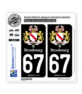 67 Strasbourg - Ville | Autocollant plaque immatriculation