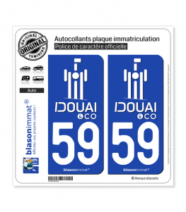 59 Douai - Agglo | Autocollant plaque immatriculation