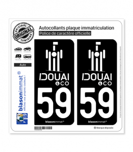 59 Douai - Agglo | Autocollant plaque immatriculation