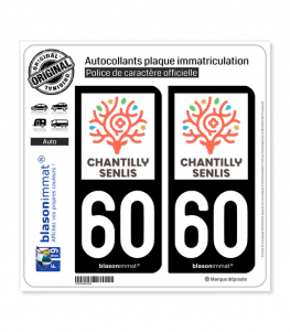 60 Chantilly-Senlis - Tourisme | Autocollant plaque immatriculation
