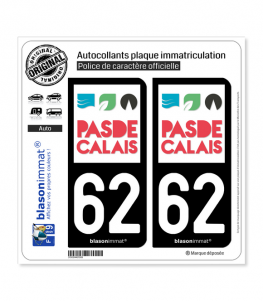 62 Pas-de-Calais - Tourisme | Autocollant plaque immatriculation